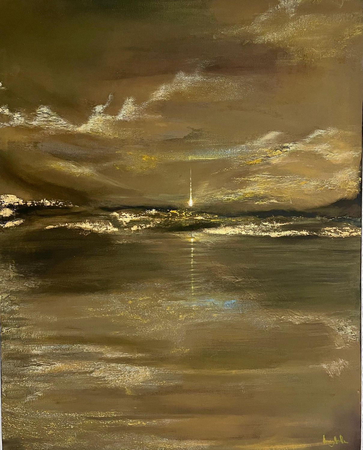 Obra de Gabriela Ruíz: paisaje dorado